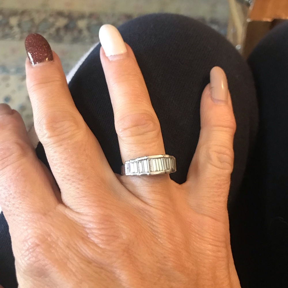 Platinum and diamond ring